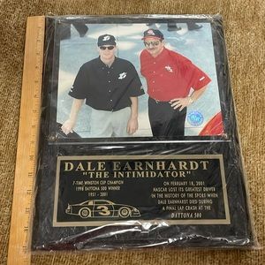 Vintage Dale Earnhardt & Dale Jr, “The Intimidator” Wall Plaque 15 X 12, Rare